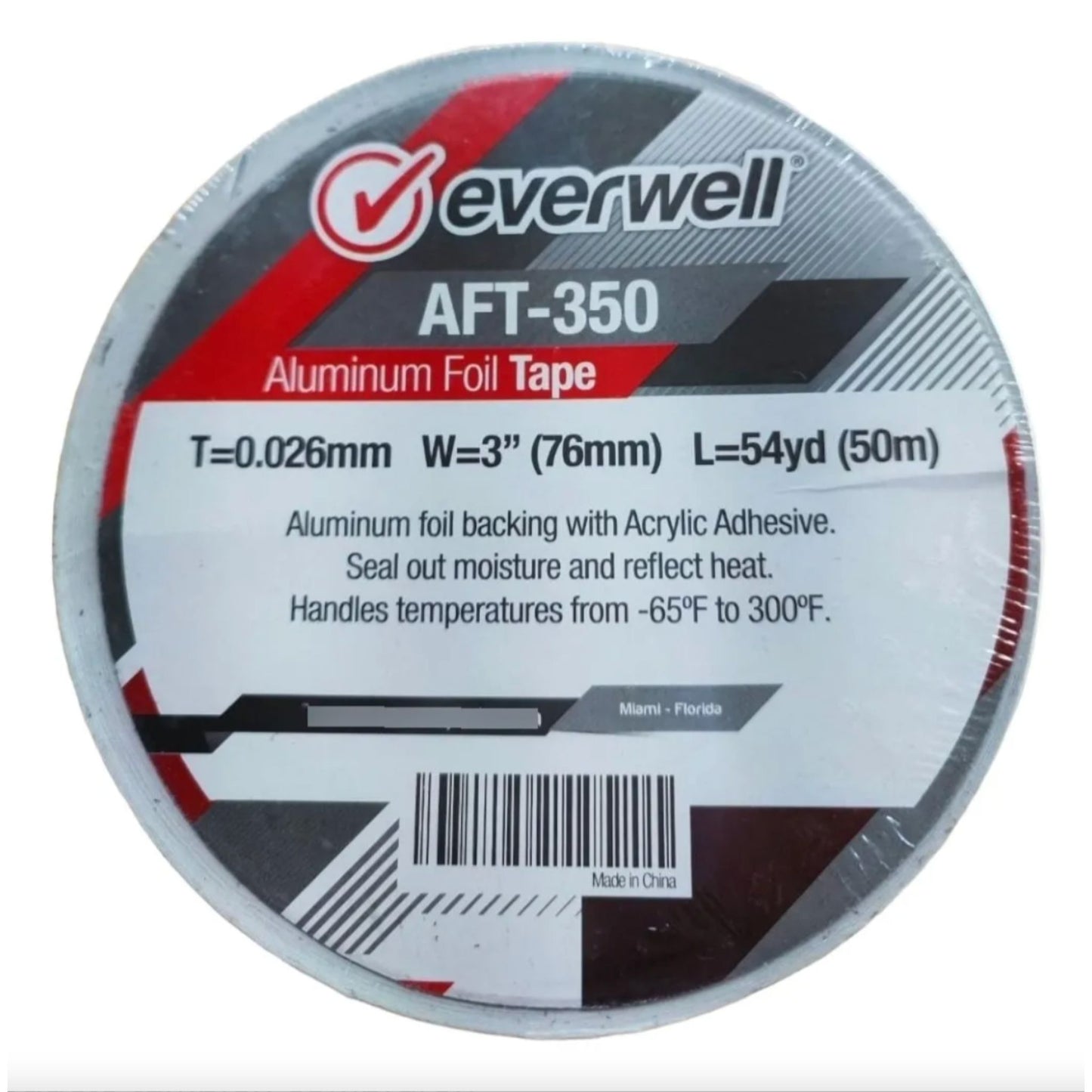 Cinta Adhesiva De Aluminio de 3" x 50m - AFT-350