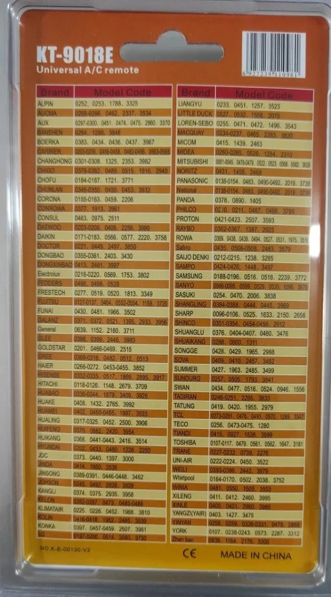 Control Remoto Universal Aire Acondicionado