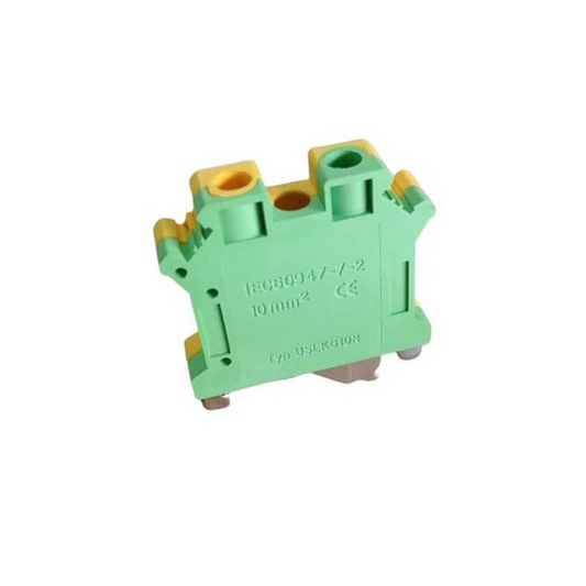 Borne tierra 10mm² (22-6AWG) verde