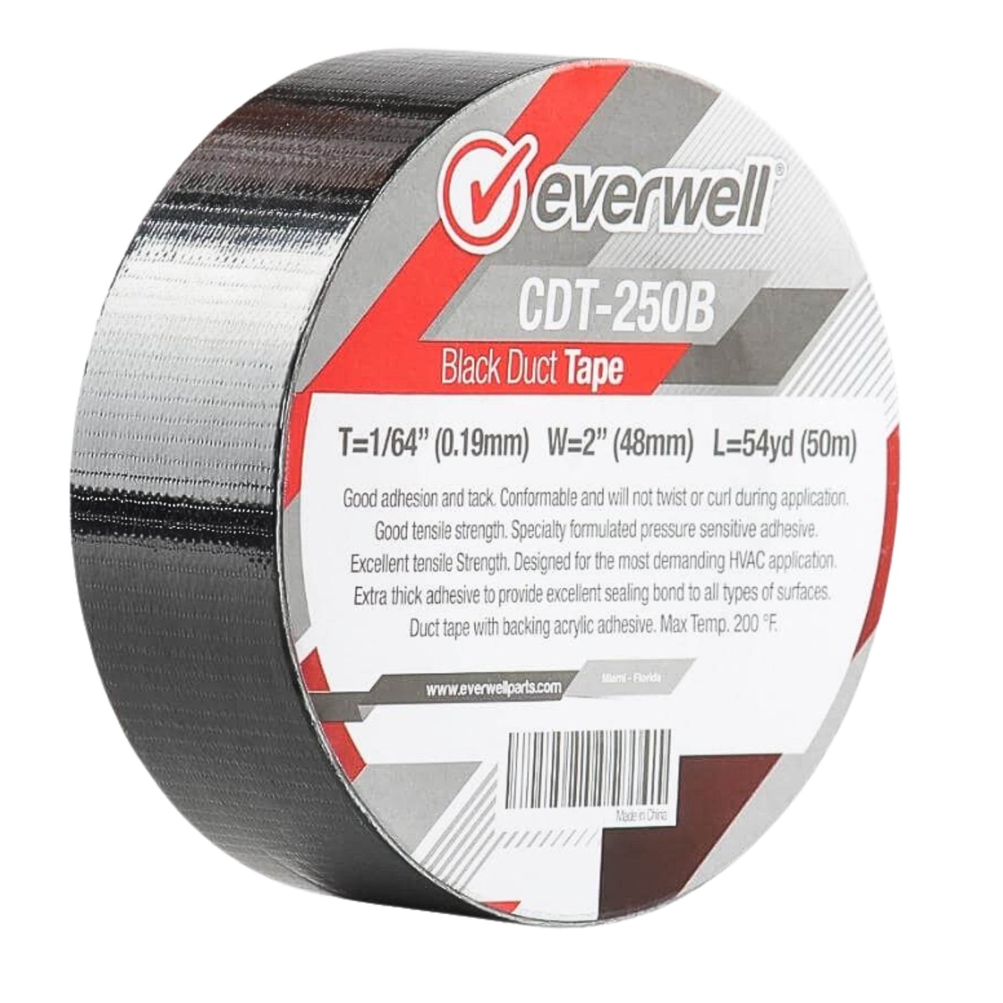 CDT-250B – Cinta ducto gris de 2" x 50M